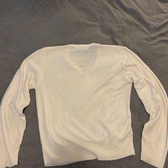 Lacoste Women's White and Cream Jumper - Picture 3 of 3